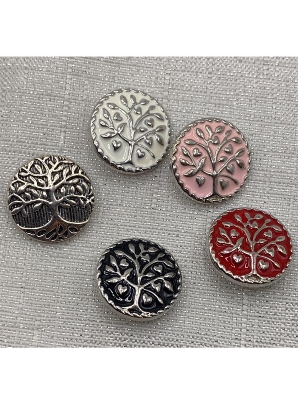 SALE - TREE BUNDLE - Set of 5 - Snap Button Charms - 18mm/20mm